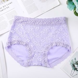 M/L Light purple fully lined Lace Panties. High waist vintage style Panties